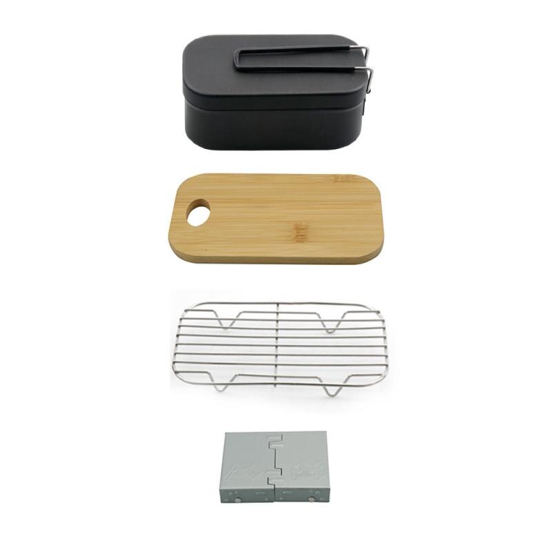 Mittagessen Kasten mit Klapp Griff Tragbare Tourismus draussen Picknick Camping Kochen Gedämpfte Bento Boxen Salat Obst Container