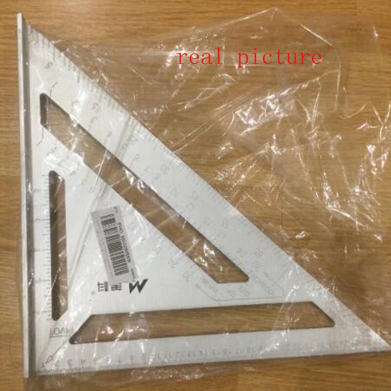 7Inch/18Cm/30Cm Metrische Driehoek Hoek Gradenboog Aluminium Speed Proberen Vierkante Timmerman Meten heerser Template Profiel