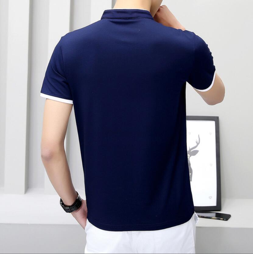 ZNG Summer Men Polos Casual Shirts Short Sleeve Cool Cotton Slim Fit Casual Shirts