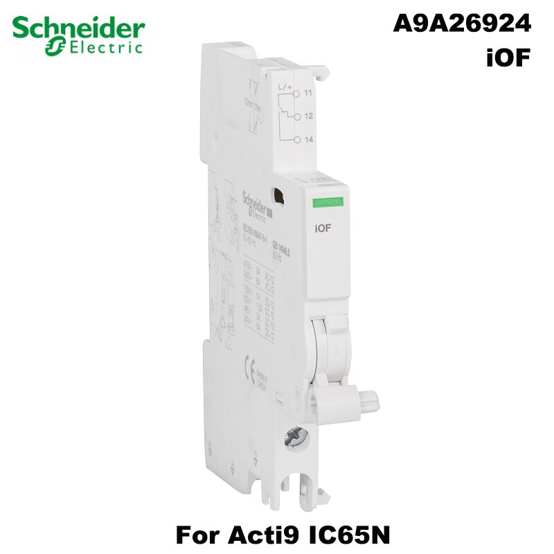 Schneider Electric iOF commonly used auxiliary accessories for Acti9 IC65 circuit breaker A9A26924 status indication contact