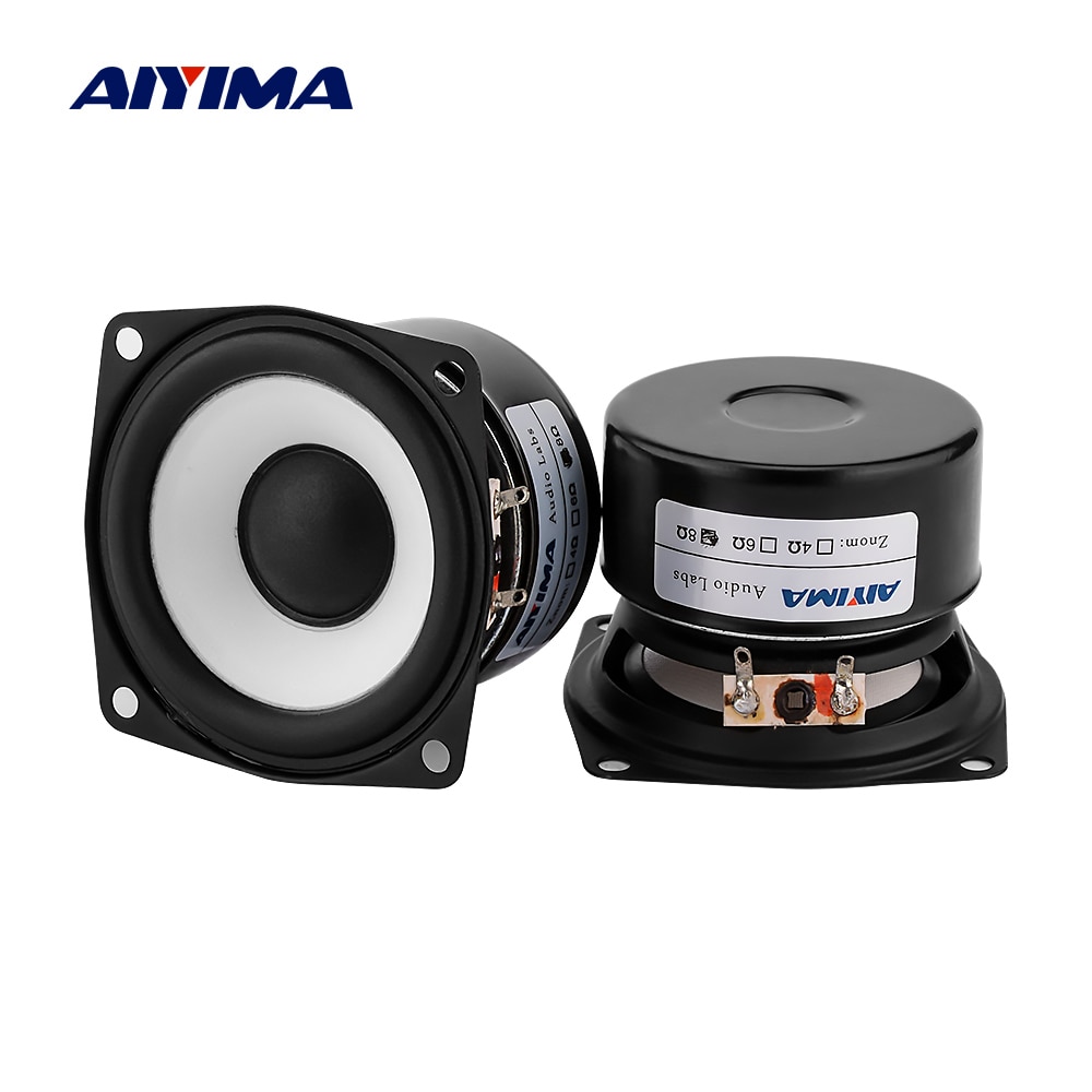 Aiyima 2 stk 2.5 tommer full range højttalere kolonne hifi 4 8 ohm 15w lydforstærker højttaler driver hjemmebiograf loudspeake diyr