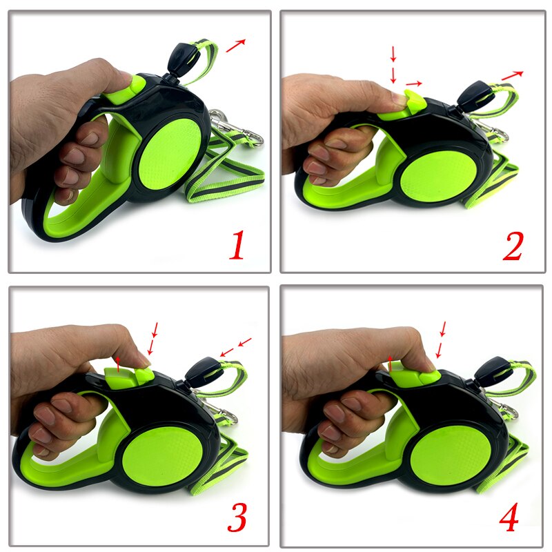 Retractable Pet Traction Rope Nylon Reflective Telescopic Automatic Puppy Small Medium Dog Walking Lead Harness Leash 3M 5M 8M