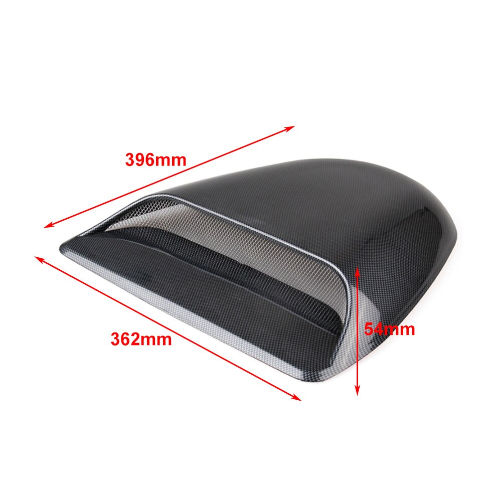 Carbon Fiber ABS Car Air Flow Intake Hood Scoop Vent Bonnet Cover Decoration Universal For Cars SUV