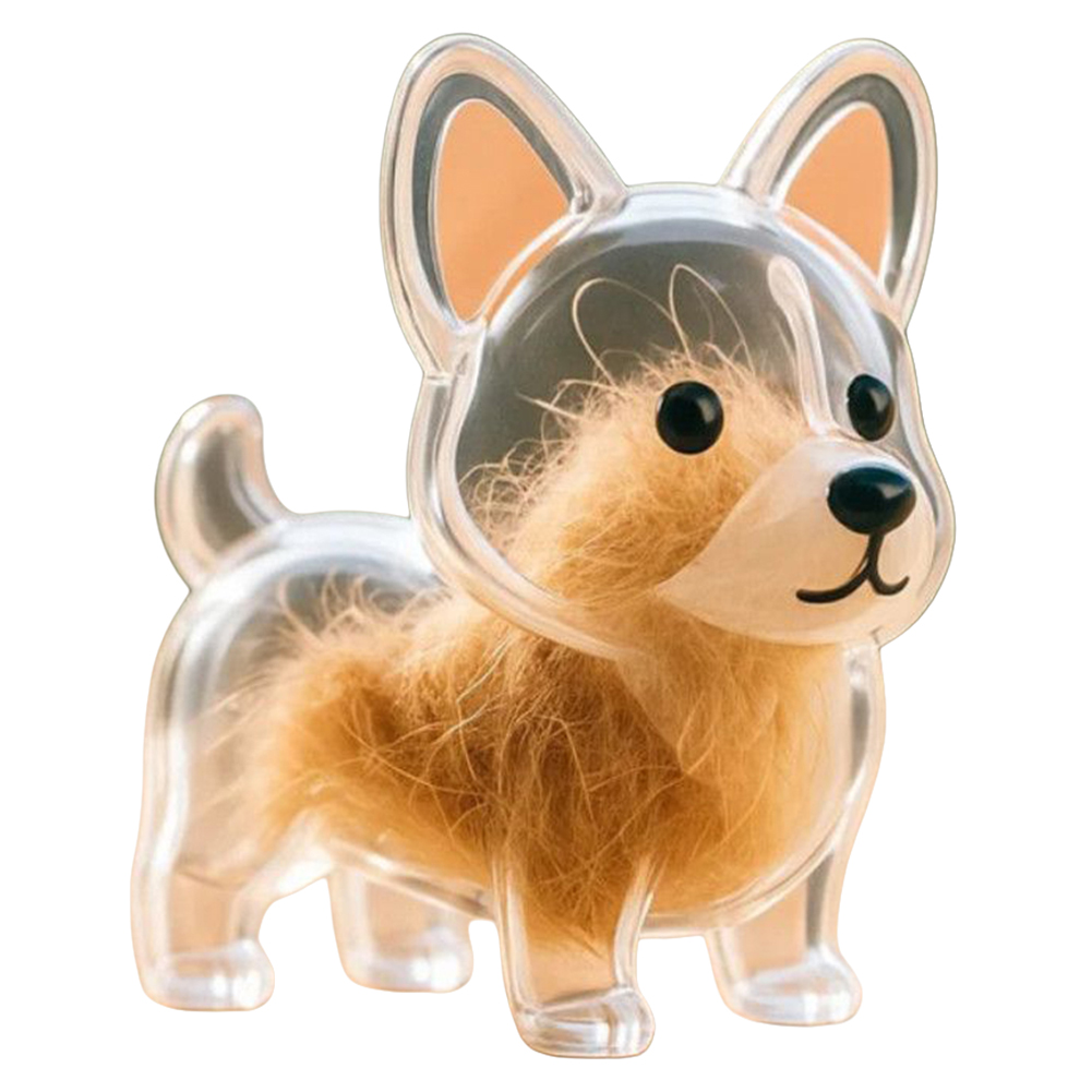 Caja de almacenamiento de pelo de perro, cápsula de recuerdo conmemorativo de pelo de cachorro, contenedor de piel de perro para mascota, llavero de cápsula transparente, recuerdos: Azul marino