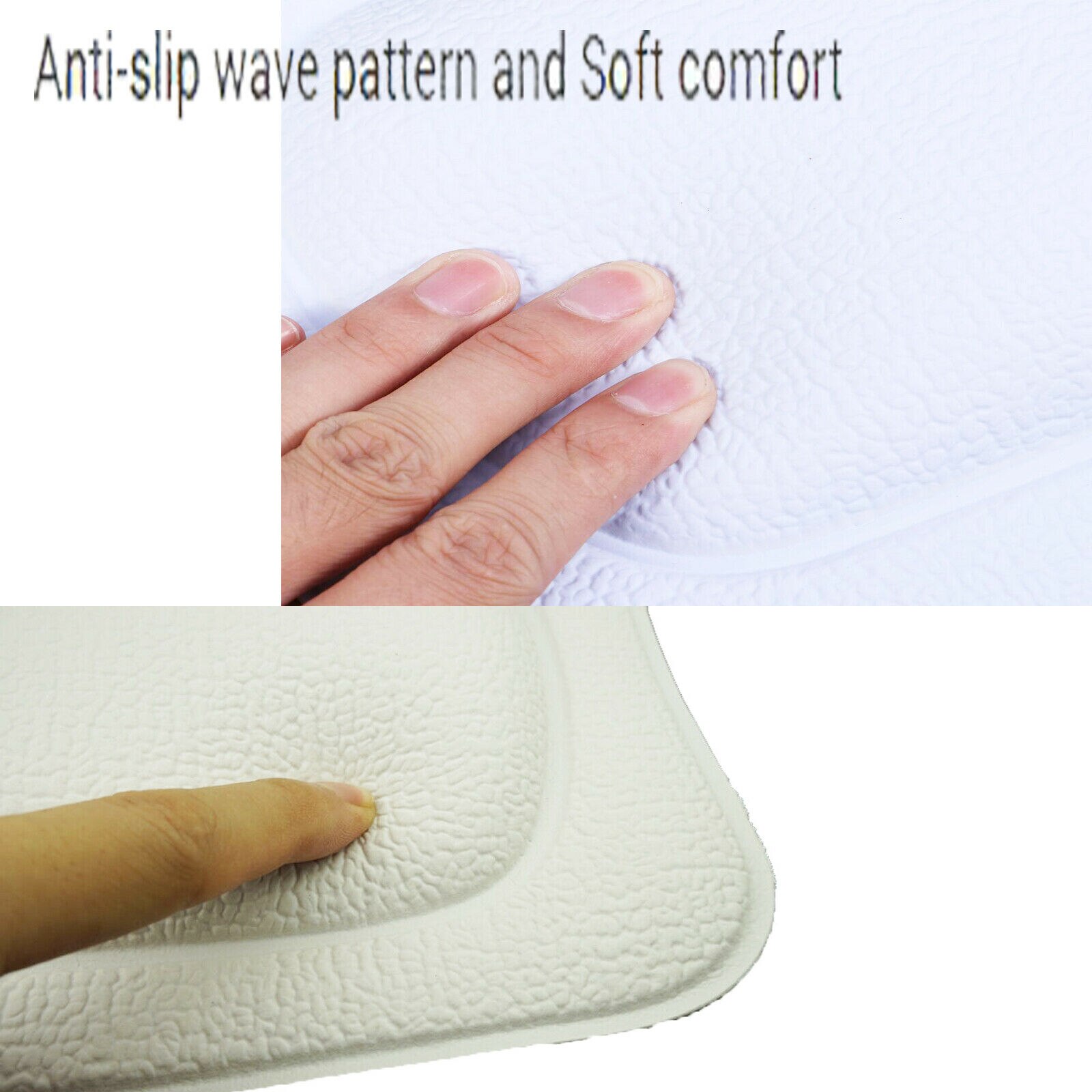 Waterproof Bath Pillow Cushion Non Slip Suction Cups for Spa &amp; Bathtub Headrest