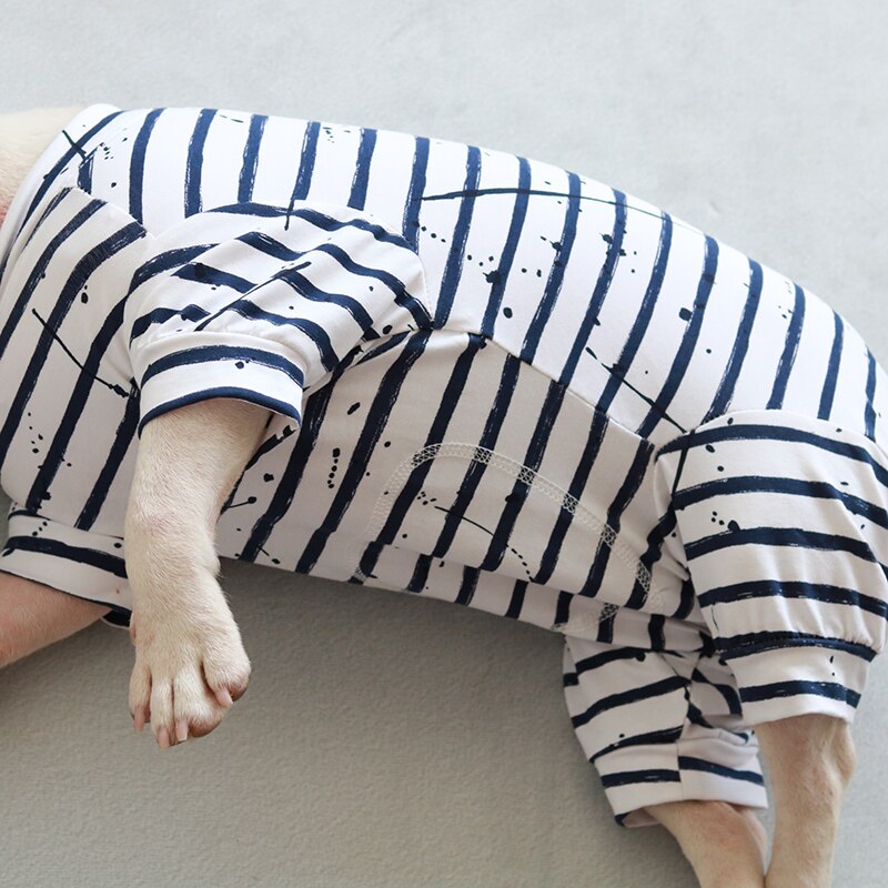 Kjæledyrhund jumpsuit tynn stor bryst bomulls elastisk kjeledress til fest hunder pyjamas fransk bulldog mopper genser valpeklær