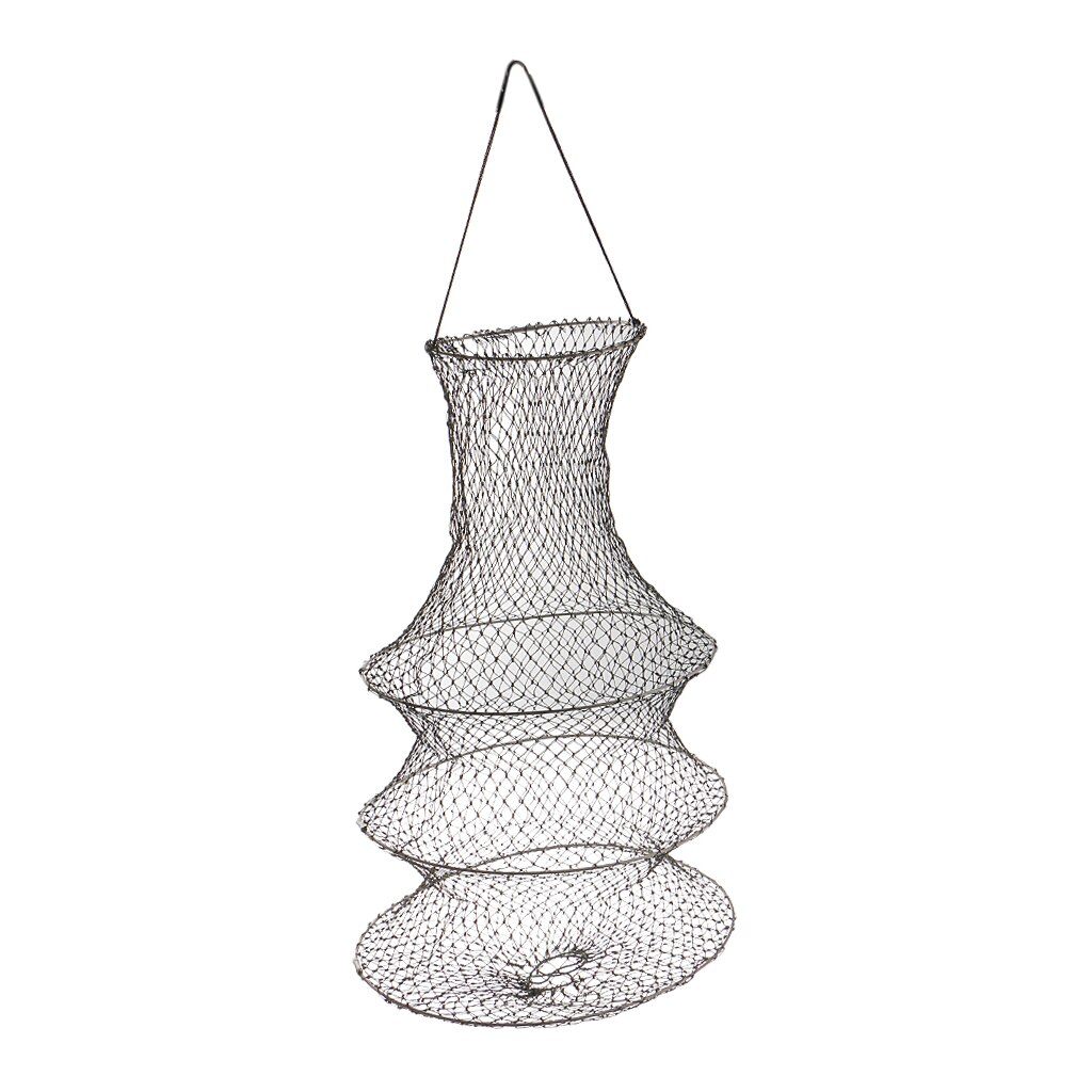 Foldable Lobster Crawfish Shrimp Trap Cage Fishing Keep Net Nylon Mesh