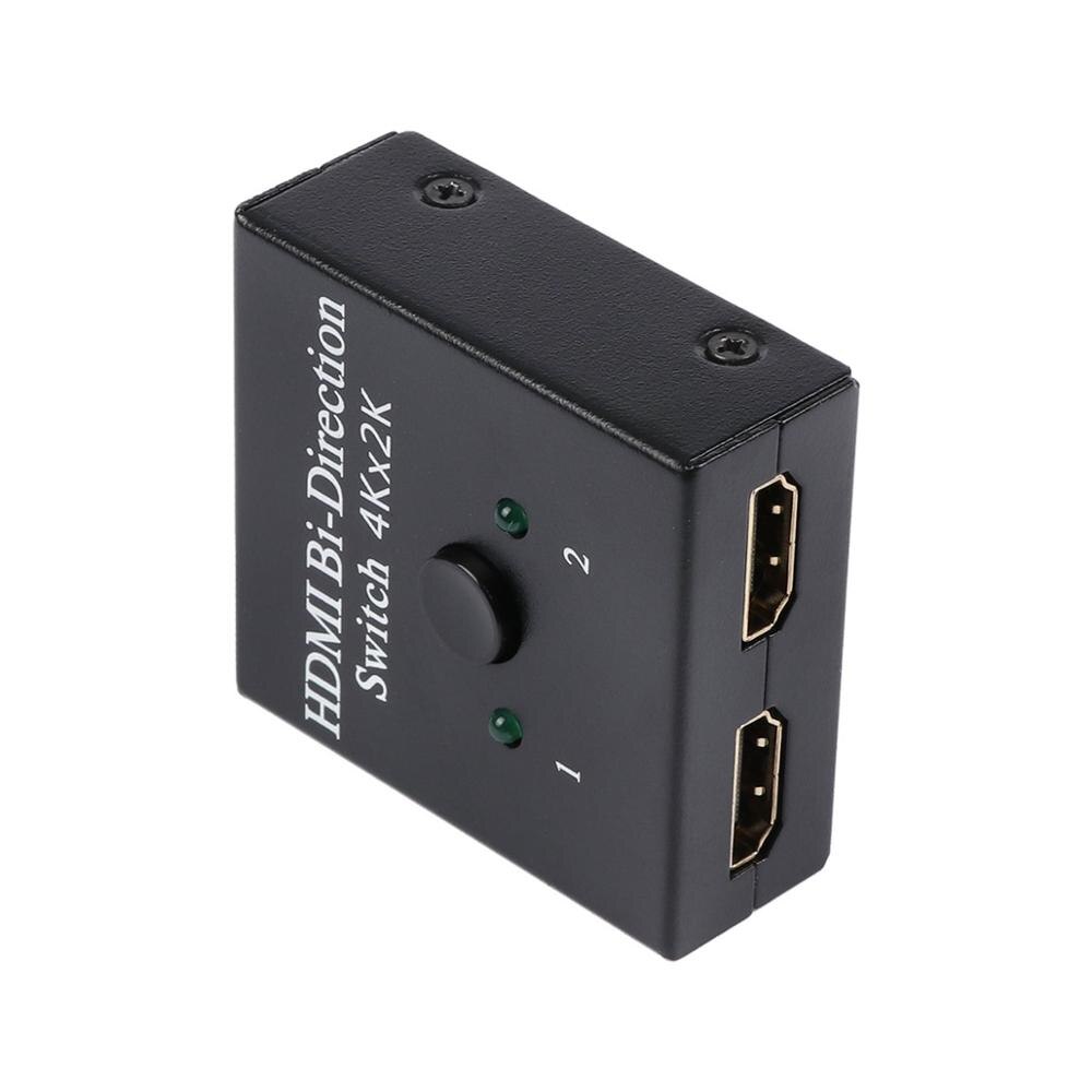 2-Port HDMI Bi-directional Switch 2x1 Switcher 1x2 Splitter Selector 3D Supports HDTV, Blu-ray player, smart TV box, etc GT