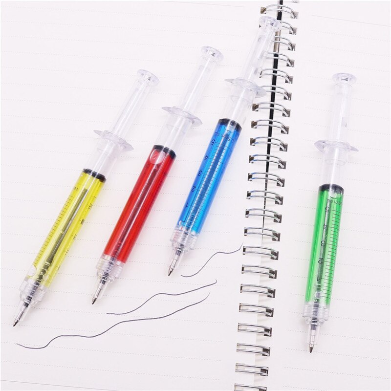 50 pcs Strange Spuit Balpen 0.7MM Pen Tip Blauwe Inkt Kinderen Pen Student School Pen