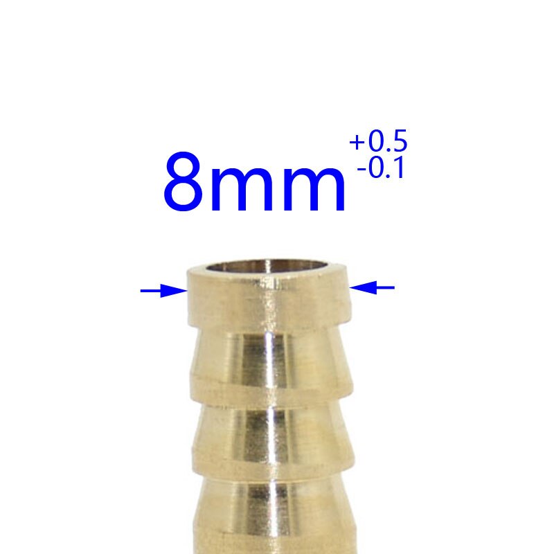 Kobber udvendigt gevind 1/8 1/4 3/8 1/2 3/4 "  to 6mm 8mm 10mm 12mm messing stik vandingsvandslange gas bløde rør adaptere 40 stk.: 1 i 2 tråd / 8mm