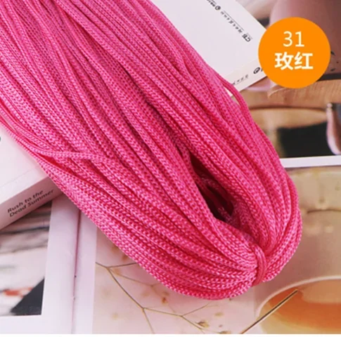 200 mt/los 3mm Farbe Nylon Schnur Faden Häkeln Hohl Linie Makramee DIY Hand-gewebte Armbinde Geflochtene Handwerk/schuhe