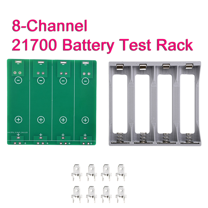Electronic Load Tester 8-Channel 18650 Battery Capacity Internal Resistance Tester DC port 4/8-Channel 21700 Battery Test Racks: grey