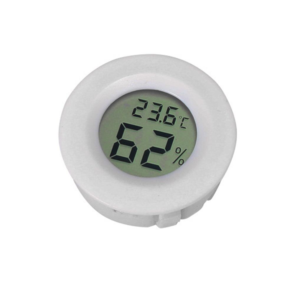 Krybdyr termometer hygrometer digital lcd termo-hygrometer firben amfibier terrarium skildpadde temperatur luftfugtighedsmåler: Hvid