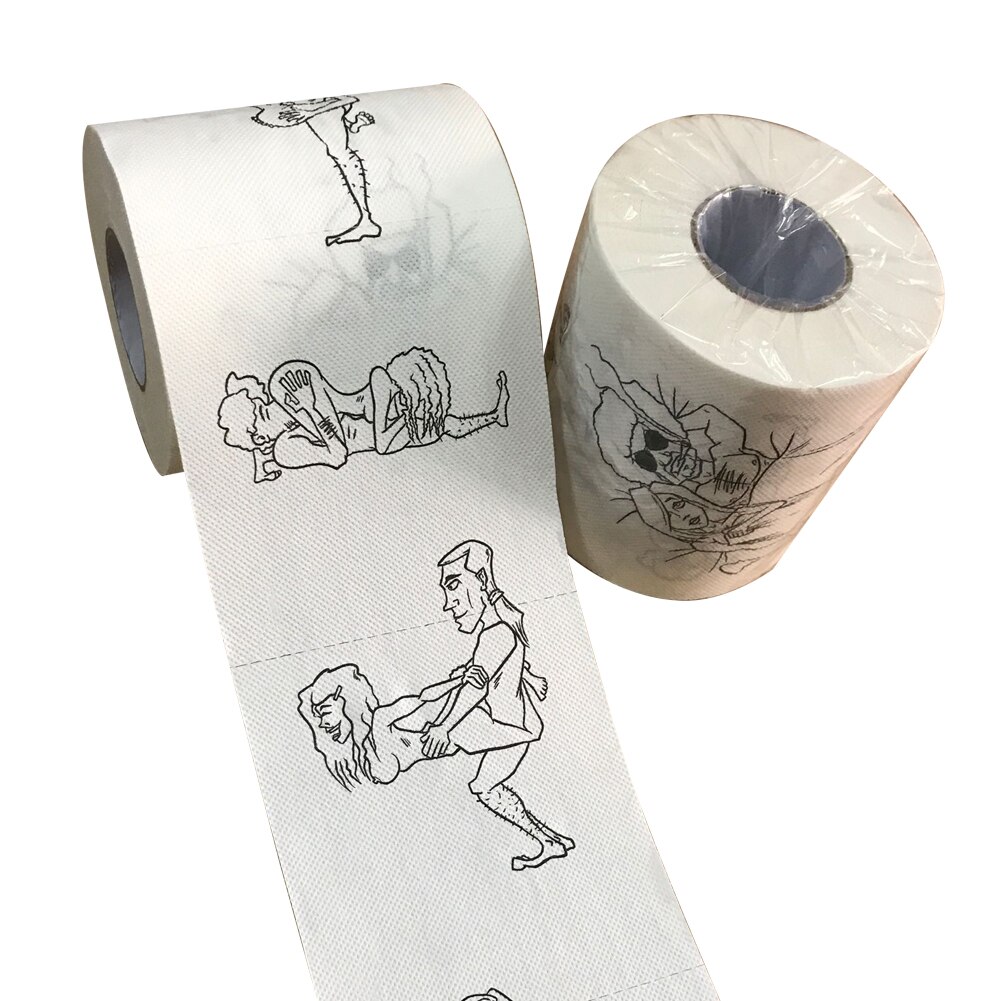 Papel higiénico bonito dos desenhos animados do rolo do hotel do escritório em casa teste padrão impressão tecido do banheiro descartável