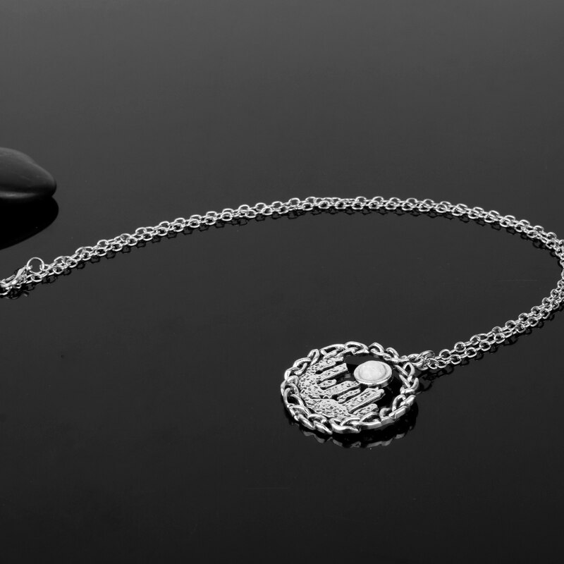 Mqchun outlander smykker cirkel keltisk knude vedhæng sassenach vintage halskæde til mænd kvinder par