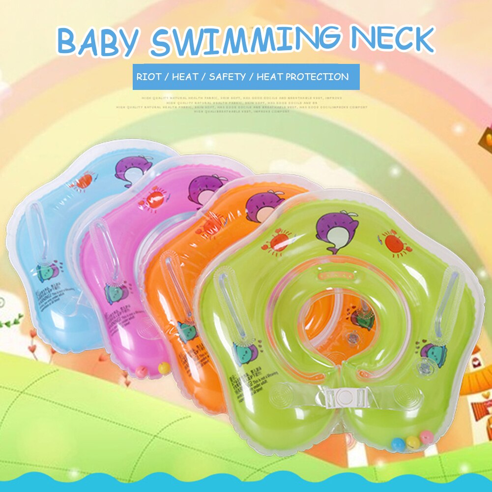Nyfödd baby simkrage säker justerbar flytande cirkel uppblåsbara leksaker simring pool badtillbehör #37