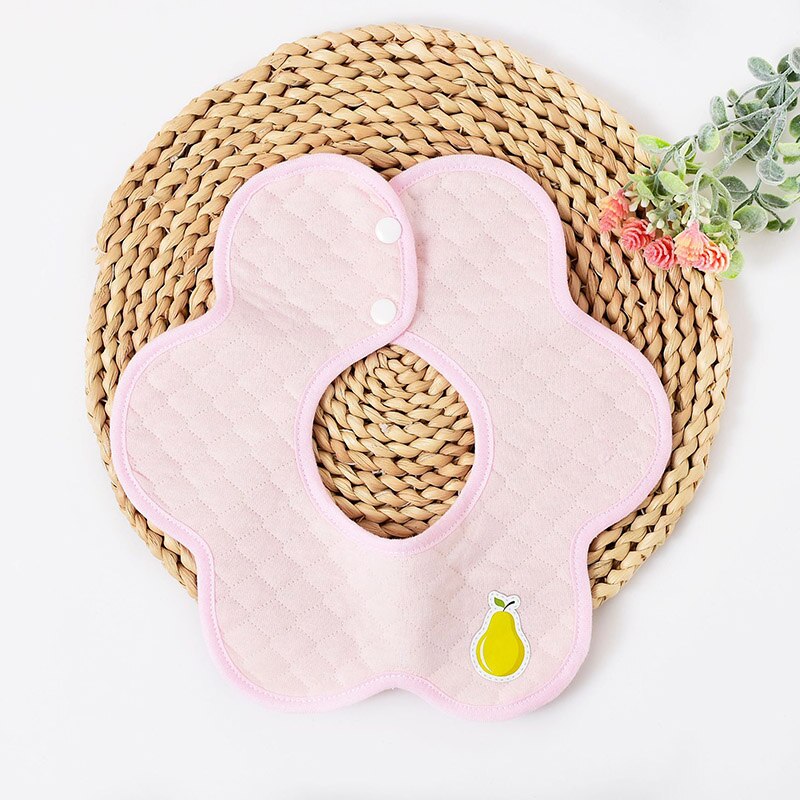 Del bambino Del cotone Bavaglini Girocollo infantile Impermeabile Babador Assorbire Acqua Tovagliolo della saliva Del bambino rutto Panno 360 Gradi di Rotazione WWD035: WWD035E