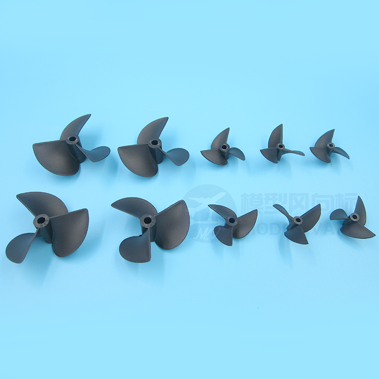 Hélice positiva/inversa de paleta de nailon de 3 aspas para barco RC D32/35/36/52/55mm apertura Central 3/4/4,8mm paso de rosca 1,4/1,9/80mm