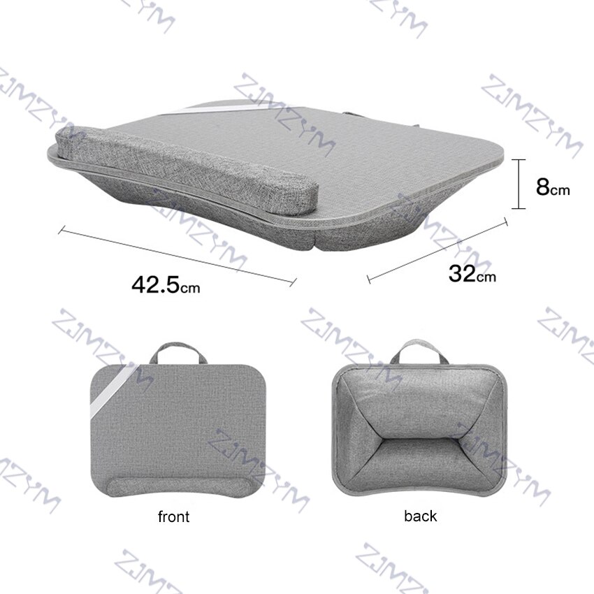 Laptop Stand Kussen Kantoor Notebook Tablet Knie Schoot Bureau Handige Computer Lezen Schrijven Tafel Outdoor Hoofdsteun Kantoor Dutje Kussen: gray
