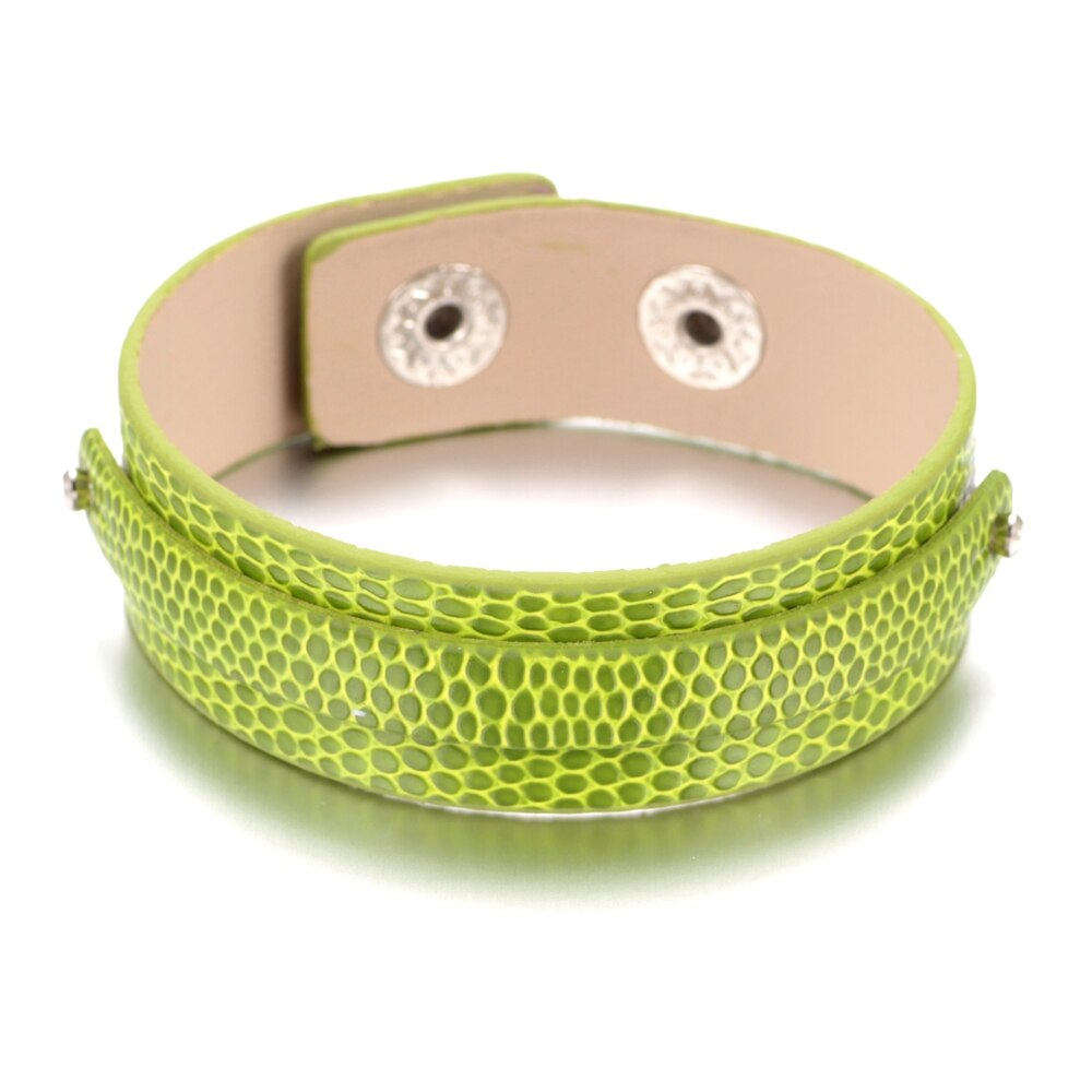 Commercio All'ingrosso caldo 15 Colori di Alta Qualità Braccialetto di Cuoio e Braccialetti FAI DA TE Gioielli Scatto fit 18mm Con Bottone A Pressione SZ0370l