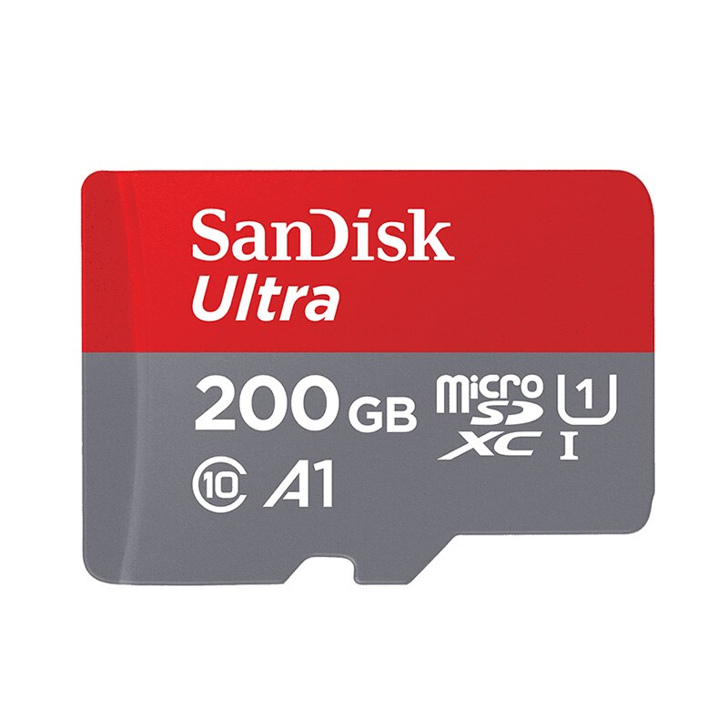 SanDisk tarjeta Micro SD de 128GB A1 tarjeta de memoria de 16gb 32gb 64GB 256GB EXTREME PRO U3 A2 4K cartao de memoria de tarjetas TF: red gray 200GB