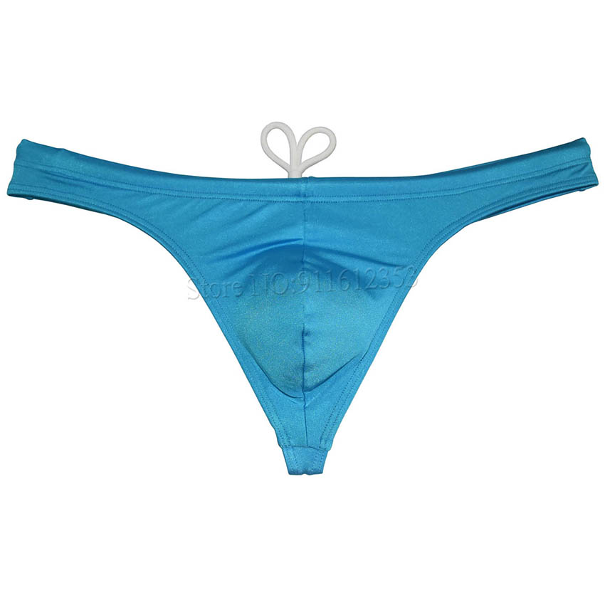 Herren Badeanzug Slips Bade bekleidung Surf Shorts verstellbare Tankini Kordel zug & Double Layer glänzenden Stoff