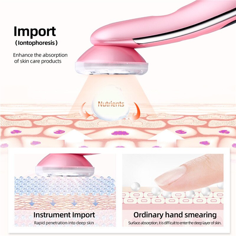 6 In 1 Ems Rf Photon Therapy Facial Massager Infrared Ion Skin Rejuvenation Beauty Machine Face Lifting Anti Aging Skin Care