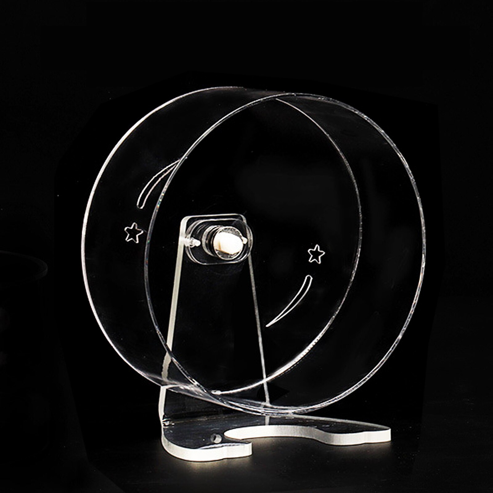 Transparent Hamster Running Wheel Treadmill Small Pet Toys Silent Running Wheels Non-Toxic Plastic Steel Silent Bearing Diameter