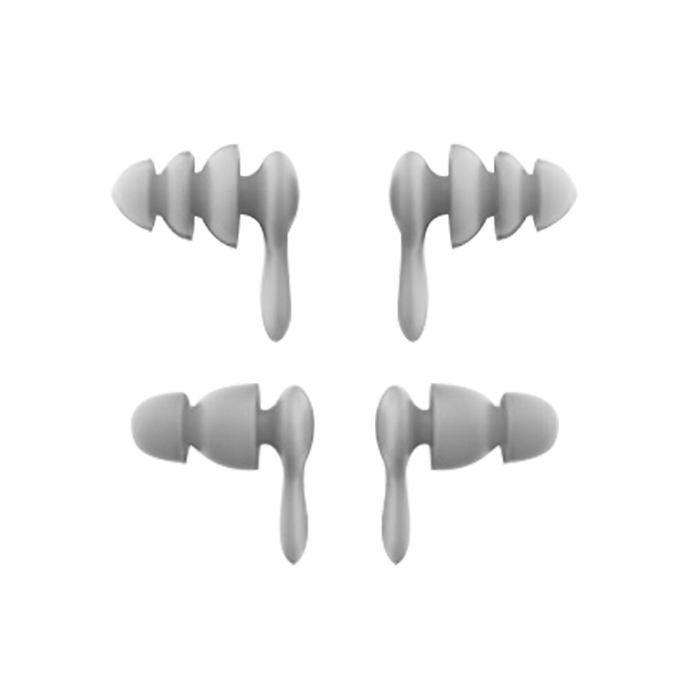 2Pairs Soft Silicone Ear Plugs Sound Insulation Ear Plugs Sleeping Study Noise Reduction Earplugs Ear Protector with storage Box: Light Gray
