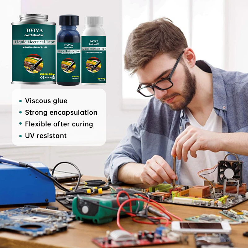 Płynny klej izolacyjny Szybkoschnąca makaron izolacyjna Uszczelniacz Gumowa taśma elektryczna robić przewodów Kable robić użytku domowego Klej liniowy naprawić