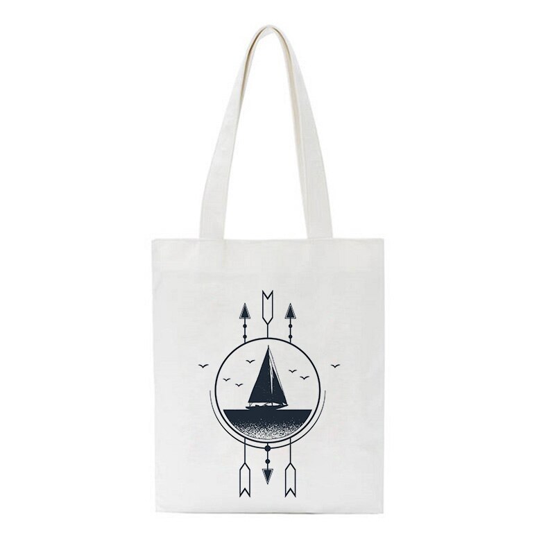 Luchtballon walvis schattige print schoudertassen ster harajuku boodschappentas grote capaciteit straat shoot handtas dames tas portemonnee: 1359