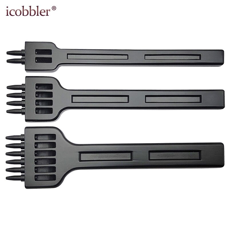 Pyöreä reikä rei'itys rivi piikki ompelu leikkuri työkalu tehdä käsin ompelu reikä nahka askartelu työkalut väli leikkaus , 4mm 2/4/6 reikää