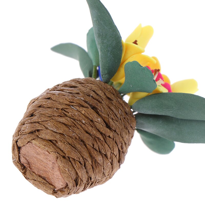 1:12 DollHouse Miniature lily Flowers Ornament Mini Potted Plant Flowers Pot Decor