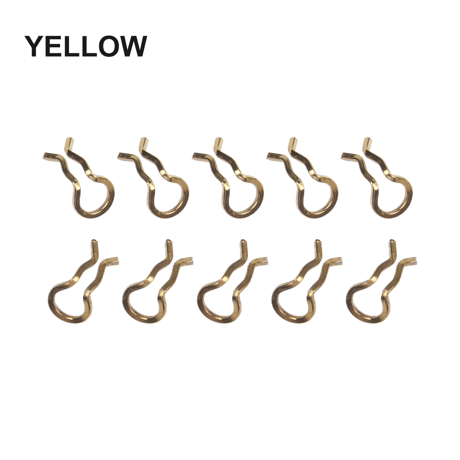10 Stück Fahrrad hydraulische Scheibenbremsen Blöcke Schrauben Edelstahl Montagestift Einsätze Bremshalter Pin Sicherungsring Fahrradteile: YELLOW