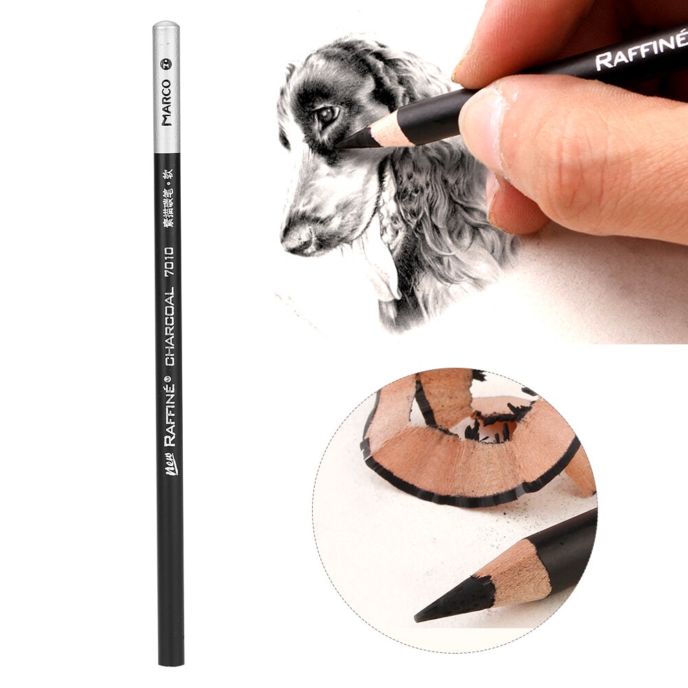 12pcs Neutral/Soft Charcoal Pencil Set Art Drawing Sketching Pencils Stationery sketching charcoal pencil set