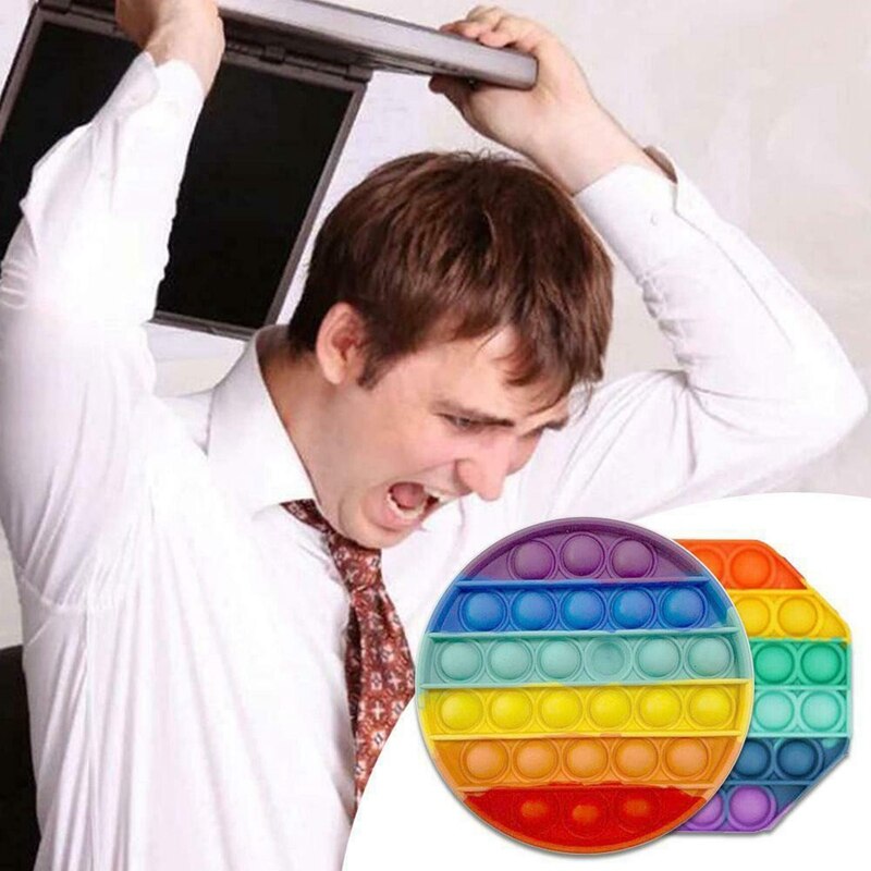 tęcza naciskać bańka denerwować zabawka sensoryczna pomaga złagodzić stres i zwiększyć ostrość miękka arytmetyczna ściśnij zabawkę