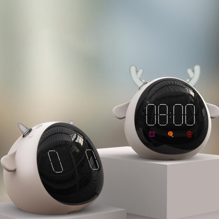 Small LED Digital Alarm Clock with Colorful Light, 10/15/20 Minutes Timing, Countdown, App Control Compact Clock for Bedroom
