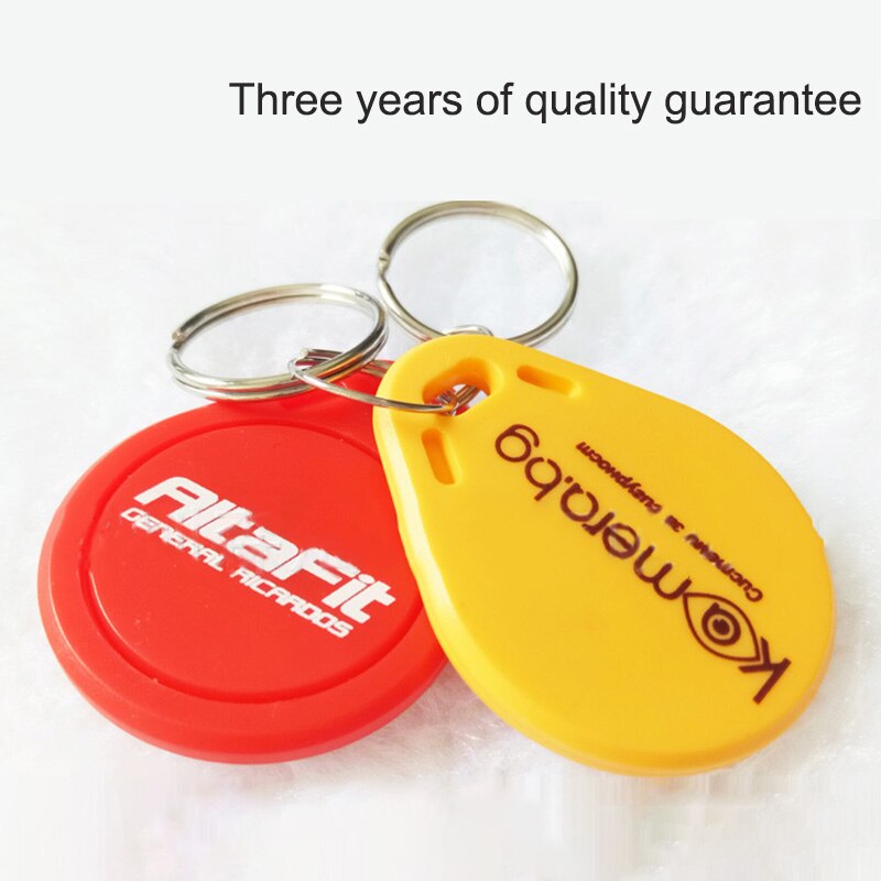 10pcs/Lot 13.56MHZ keychain card Smart elevator ID keychain card TK4100 chip Small portable For Access Control System Keyfobs