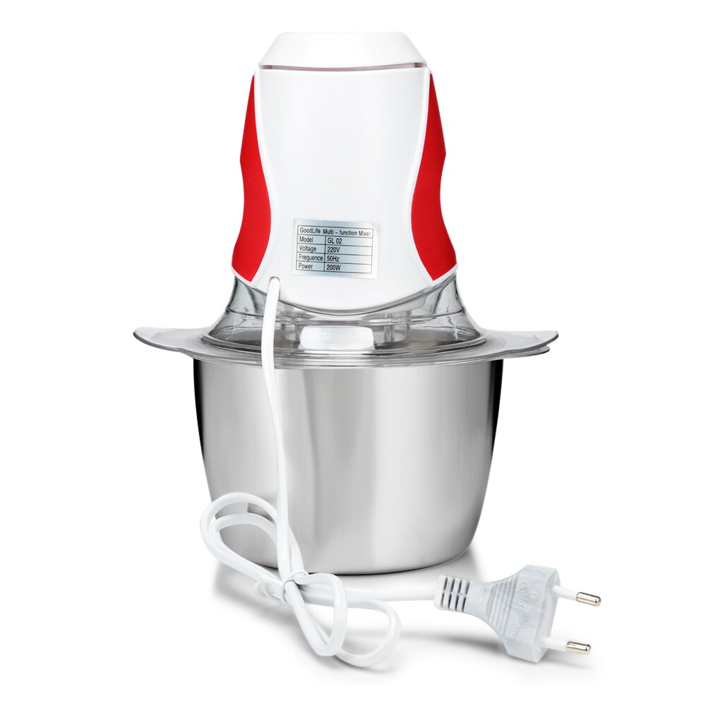 1.5 L elektryczne maszynki robić mielenia mięsa mikser siekacz maszyna robić czyszczenia gospodarstwa domowego 200 W elektryczne maszynki robić mielenia mięsa ze stali nierdzewnej urządzenie robić siekania żywności robić domu 220 V