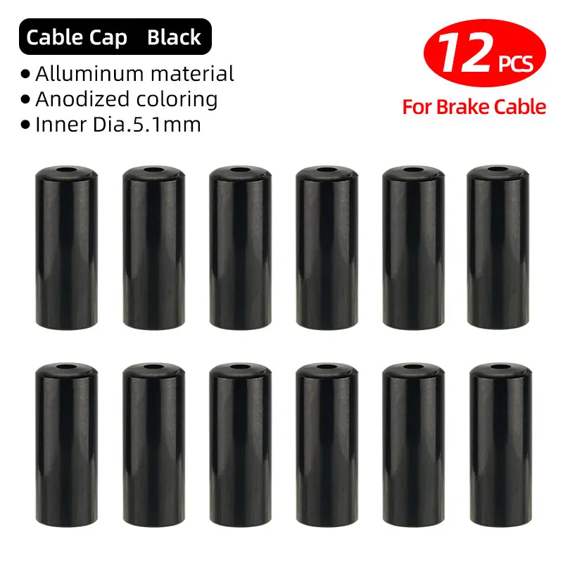 5mm Alloy Bicycle Brake Cable End Cap Housing Ferrules 4mm MTB Road Bike Derailleur Shifter Line End Crimps: Orange