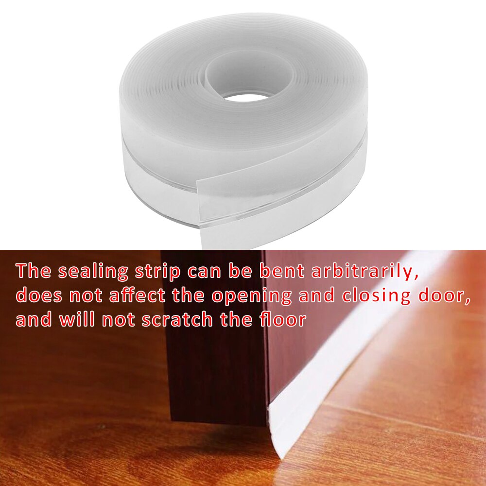 Cinta adhesiva transparente de silicona a prueba de agua para cocina y baño cinta adhesiva para sellado de esquina de inodoro, puerta de lavabo, 100x2,5 cm