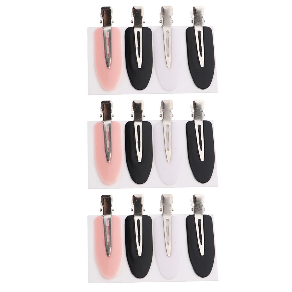 Pinzas para el pelo sin flequillo dobladas, pasadores para el cabello sin , Clips para rizos, pasador para maquillaje, accesorios de salón de peinado, 12 Uds.: 12pcs