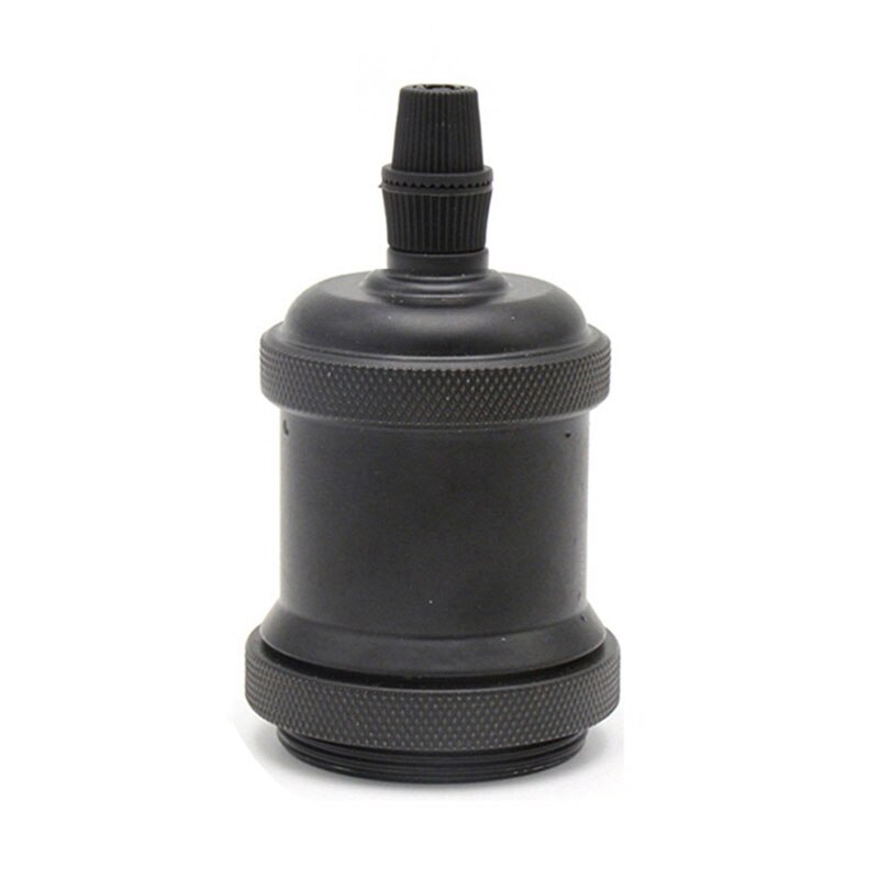 5 Pieces Vintage Edison Lamp Base Pendant light E27 Bulb base Aluminum Light Socket Industrial Retro Fitting lamp holder Fixture: Black