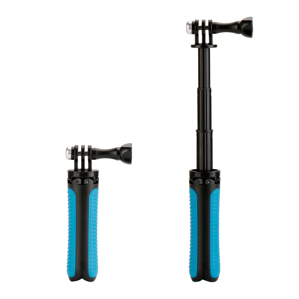 2 in 1 ausziehbarer mini-einbeinstativ-selfie-stick mit rutschfester, tragbarer halterung für outdoor-action-kameras und dji osmo