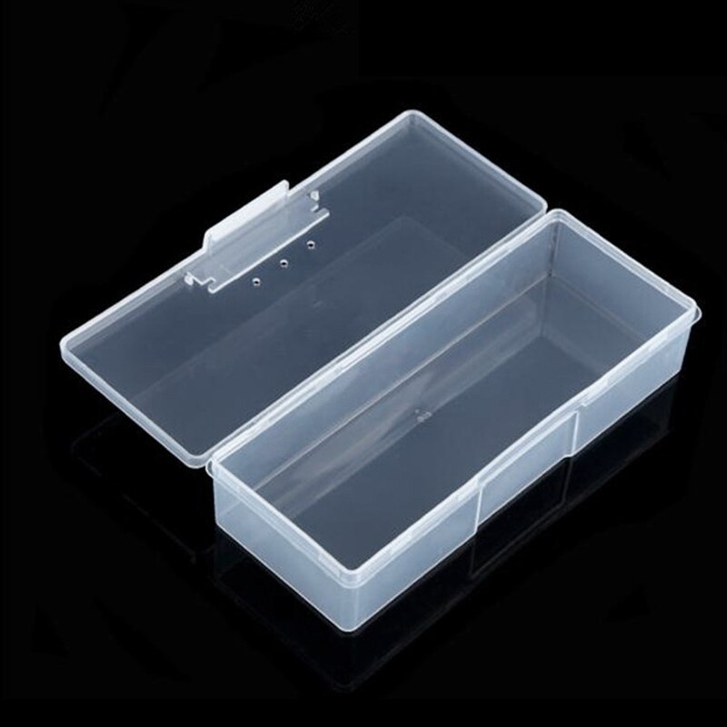 1 Pcs Nails Dot Drawing Pen Buffer Grinding File Storage Box Plastic Transparent Nail Manicure Tool Storage Box