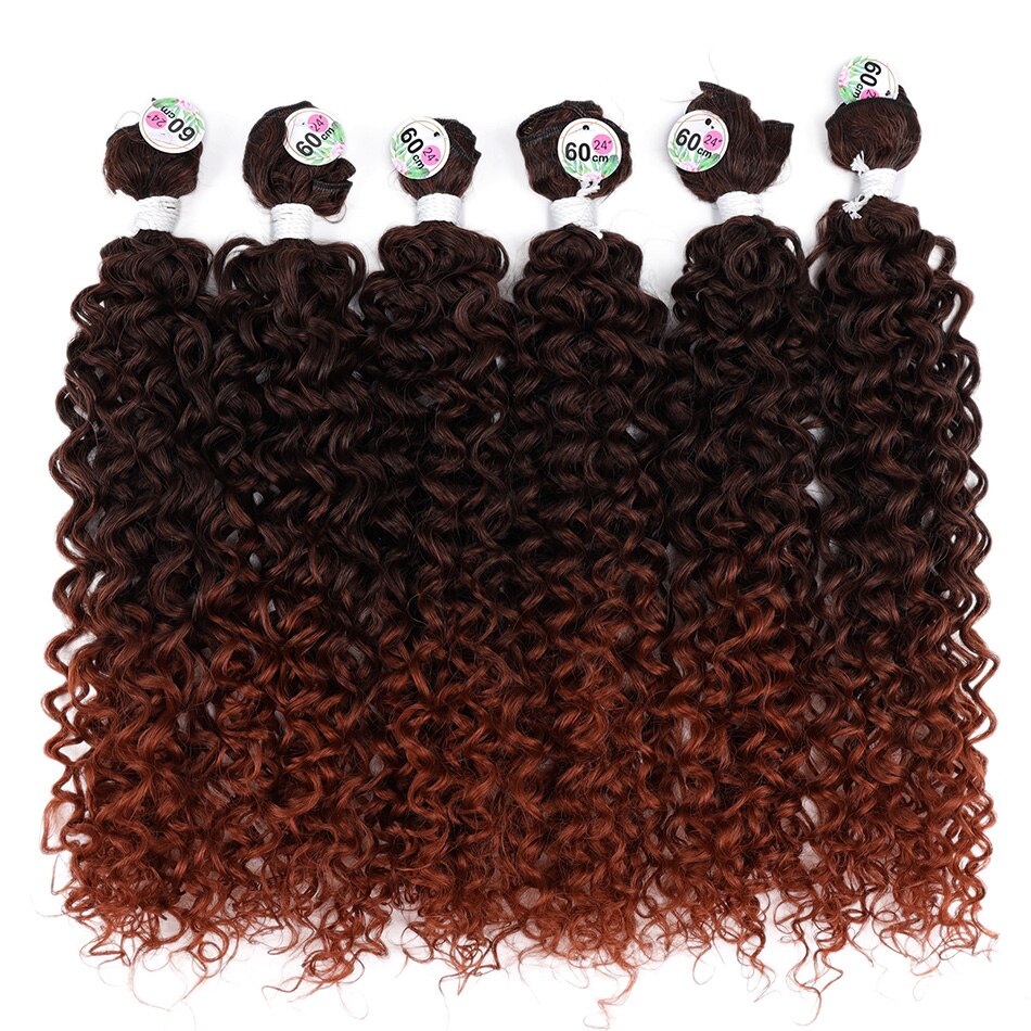 Synthetic Hair Bundles Kinky Curly Hair Extentions 100g/3Pcs Synthetic Weavings For Woman Afro Curls Ins Trendy RYLAI