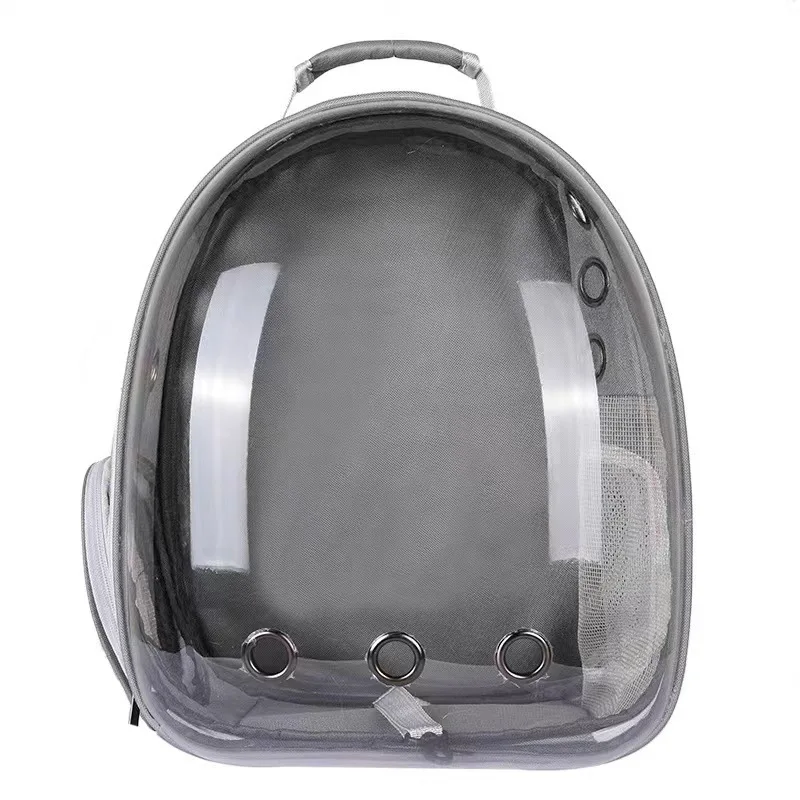 Bolsas de transporte transparentes para gatos, mochila espacial transpirable para mascotas, mochila portátil para cachorros y perros, bolsa de cápsula espacial para transporte de mascotas: Beige