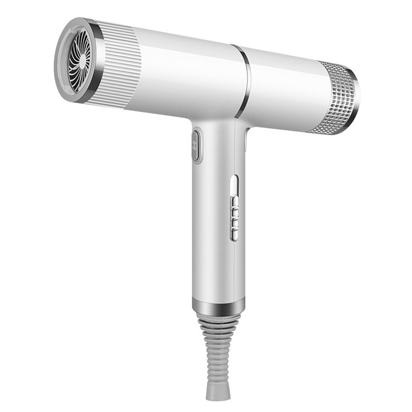 Föhn Met Hoge Snelheid Motor, Professionele Föhn Blower, 3 Warmte Instellingen &amp; Traploze Snelheid, constante Temperatuur: WHITE