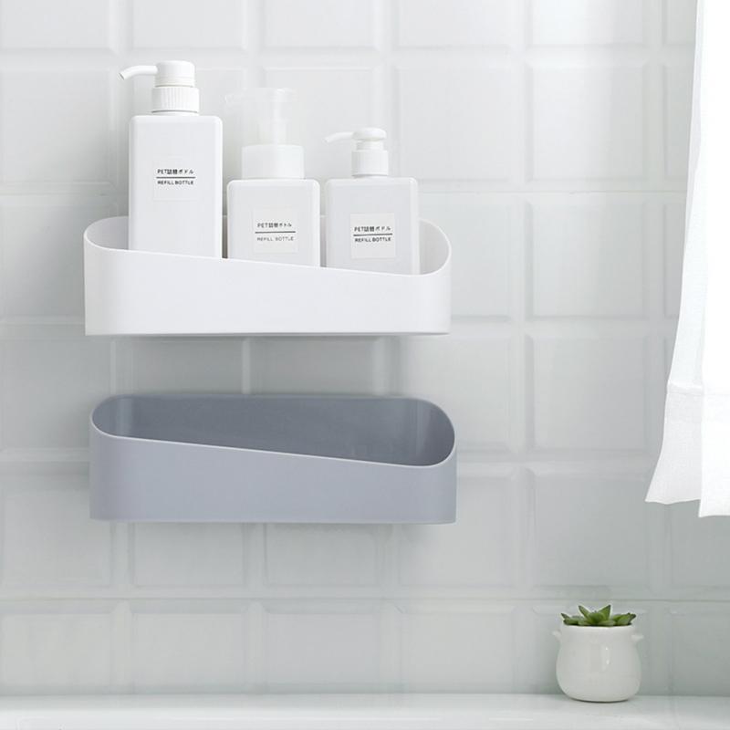 Bathroom Storage Rack Shampoo Shower Shelf Cosmetic Shower Gel Storage Basket Kitchen Corner Organizer Holders Home Wall Holder