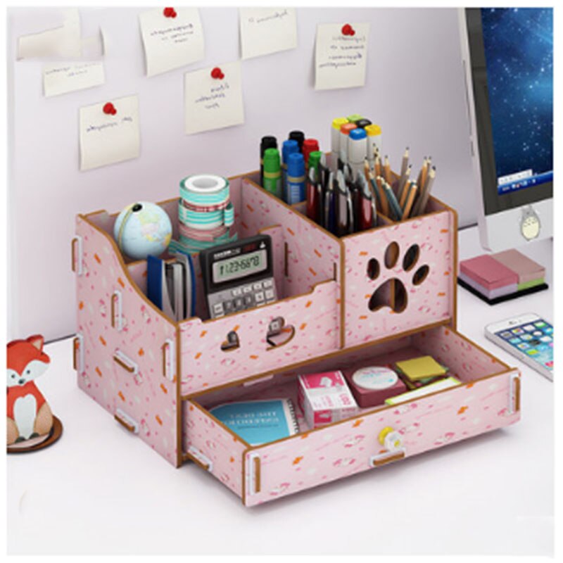 Pen holder storage box desktop decoration simple office supplies pen barrel stationery storage desk storage box: 3